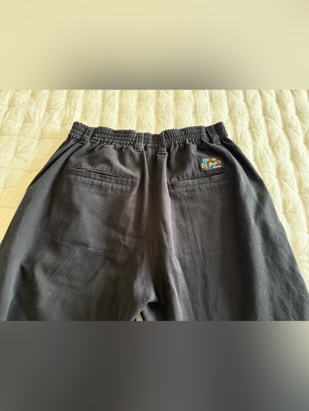 Butter Goods Equipment Baggy Cropped Pants Medium Black